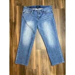 Lucky Brand‎ Womens Jeans Midrise Straight Leg  Cropped Medium Wash Sashico